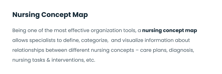 nursing concept map