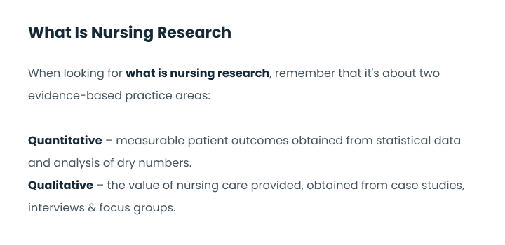 what is nursing research